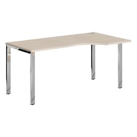 Офисная мебель Xten Gloss Стол эргономичный XGCET 169.1(R) Бук Тиара/Нержавейка полированная 1600x900x750