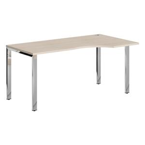 Офисная мебель Икстен Глосс (Xten Gloss) Стол эргономичный XGCET 169.1(R) Дуб Сонома/Нержавейка полированная 1600x900x750 (108428)