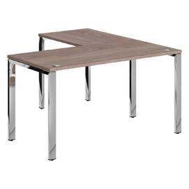 Офисная мебель Xten Gloss Стол угловой XGCT 1415.1 Дуб Сонома/Нержавейка полированная 1400x1500x750