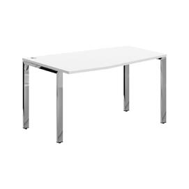 Офисная мебель Xten Gloss Стол эргономичный XGCT 149.1(L) Белый/Нержавейка полированная 1400x900x750