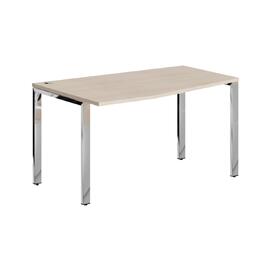 Офисная мебель Xten Gloss Стол эргономичный XGCT 149.1(L) Бук Тиара/Нержавейка полированная 1400x900x750