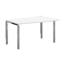 Офисная мебель Xten Gloss Стол эргономичный XGCT 149.1(R) Белый/Нержавейка полированная 1400x900x750