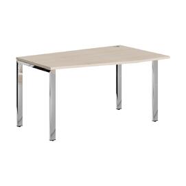Офисная мебель Xten Gloss Стол эргономичный XGCT 149.1(R) Бук Тиара/Нержавейка полированная 1400x900x750