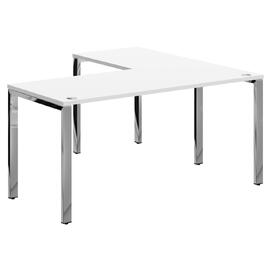Офисная мебель Xten Gloss Стол угловой XGCT 1615.1 Белый/Нержавейка полированная 1600x1500x750