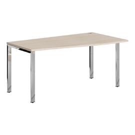 Офисная мебель Xten Gloss Стол эргономичный XGCT 169.1(R) Бук Тиара/Нержавейка полированная 1600x900x750