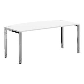 Офисная мебель Xten Gloss Стол руководителя XGET 189.1 Белый/Нержавейка полированная 1800x914x750