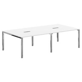 Офисная мебель Xten Gloss Конференц-стол XGSCT 2714.1 Белый/Нержавейка полированная 2720x1406x750