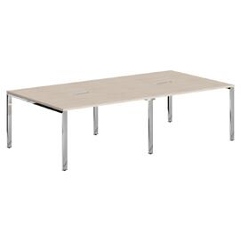 Офисная мебель Xten Gloss Конференц-стол XGSCT 2714.1 Бук Тиара/Нержавейка полированная 2720x1406x750