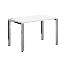 Офисная мебель Xten Gloss Стол прямой XGST 127.1 Белый/Нержавейка полированная 1200x700x750
