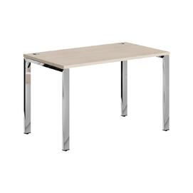 Офисная мебель Xten Gloss Стол прямой XGST 127.1 Бук Тиара/Нержавейка полированная 1200x700x750