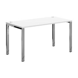Офисная мебель Xten Gloss Стол прямой XGST 147.1 Белый/Нержавейка полированная 1400x700x750