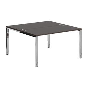 Офисная мебель Xten Gloss Рабочая станция (стол 2-х местный) XGWST 1414.1 Сосна Эдмонт/Нержавейка полированная 1400x1406x750
