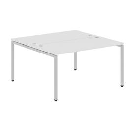 Офисная мебель Xten-S Стол 2-х местный XWST 1414 Белый/Алюминий 1400x1406x750