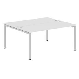 Офисная мебель Xten-S Стол 2-х местный XWST 1614 Белый/Алюминий 1600x1406x750