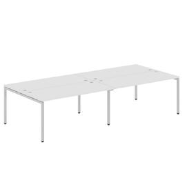 Офисная мебель Xten-S Стол 4-х местный XWST 3214 Белый/Алюминий 3200x1406x750