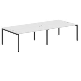 Офисная мебель Xten-S Стол 4-х местный XWST 3214 Белый/Антрацит 3200x1406x750