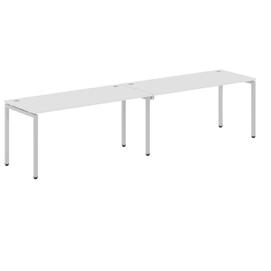 Офисная мебель Xten-S Стол 2-х местный XWST 3270 Белый/Алюминий 1600x700x750