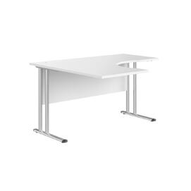 Офисная мебель Имаго-М Стол эргономичный СА-3M(L) Белый/Серебро 1400х1200х755