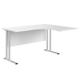 Офисная мебель Имаго-М Стол эргономичный СА-3M(R) Белый/Серебро 1400х1200х755
