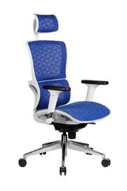 Кресло RCH A8 Белый пластик /Синяя сетка