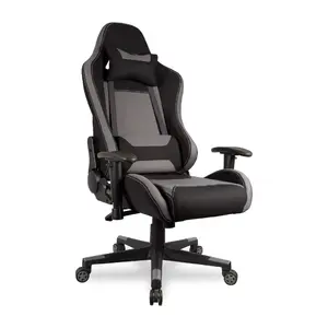 Геймерское кресло College BX-3760 Black/Green Ткань черно-зеленая/Ткань зеленая