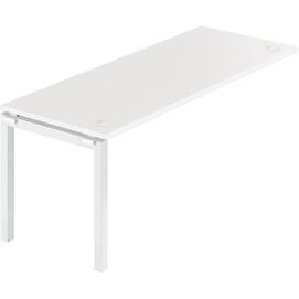 Офисная мебель Смарт Модуль линейный на металлокаркасе СМС25-П-10К.60Э.Пр25 Белый/Белый металл 1000x600x750