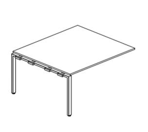 Офисная мебель Смарт Модуль переговорный универсальный на металлокаркасе СМСП-П-12.123Э.Пр25 Белый/Антрацит металл 1200x1236x750