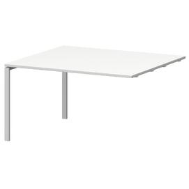 Офисная мебель Смарт Модуль переговорный универсальный на металлокаркасе СМСП-П-14.123Э.Пр25 Белый/Белый металл 1400x1236x750