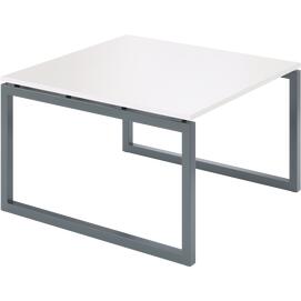 Офисная мебель Смарт Стол переговорный на металлокаркасе СМСП-О-12.123.Пр25 Белый/Антрацит металл 1200x1236x750