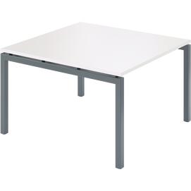 Офисная мебель Смарт Стол переговорный на металлокаркасе СМСП-П-12.123.Пр25 Белый/Антрацит металл 1200x1236x750