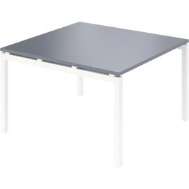 Офисная мебель Смарт Стол переговорный на металлокаркасе СМСП-П-12.123.Пр25 Графит/Белый металл 1200x1236x750
