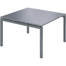 Офисная мебель Смарт Стол переговорный на металлокаркасе СМСП-П-14.123.Пр25 Графит/Антрацит металл 1400x1236x750