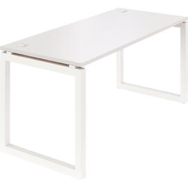 Офисная мебель Смарт Стол на металлокаркасе СМС25-О-10К.60.Пр25 Белый/Белый металл 1000x600x750
