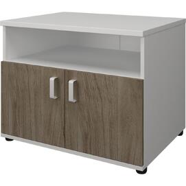 Офисная мебель Смарт Тумба для оргтехники СМТ-2ДН Тип1 Кронберг/Белый 800x600x625