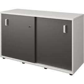 Офисная мебель Смарт Тумба-купе СМТ-12К Тип1 Графит/Белый 1236x444x750