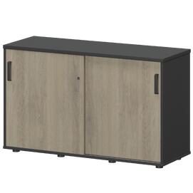 Офисная мебель Смарт Тумба-купе СМТ-12К Тип1 Кронберг/Графит 1236x444x750