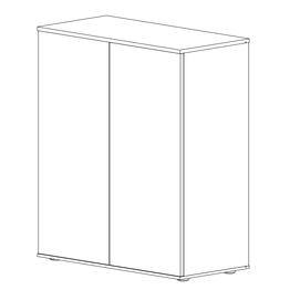 Офисная мебель Смарт Шкаф средний СМШ-38Д Тип1 Графит/Белый 792x380x1215