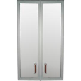 Кабинет руководителя Приоритет Двери стеклянные в алюминиевой раме К-981.СР.Ф Алюминий 712х20х1165