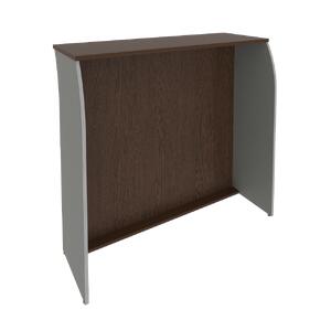 Ресепшн Riva Стойка прямая А.РС-2 Венге Цаво/Металлик 1244х506х1150