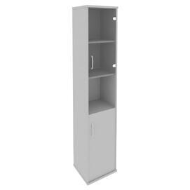 Офисная мебель RIVA Шкаф высокий узкий правый А.СУ-1.4 (R) Серый 404х365х1980
