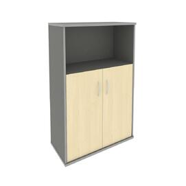 Офисная мебель RIVA Шкаф средний широкий А.СТ-2.1 Клён/ Металлик 770х365х1215