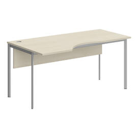 Офисная мебель Имаго-С Стол эргономичный левый с фронтальной панелью СА-1SD(L) Клен/Алюминий 1600х900х755