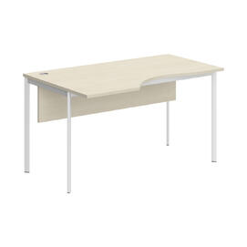 Офисная мебель Имаго-С Стол эргономичный левый с фронтальной панелью СА-2SD(L) Клен/Белый 1400х900х755