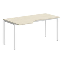 Офисная мебель Имаго-С Стол эргономичный левый СА-1S(L) Клен/Белый 1600х900х755