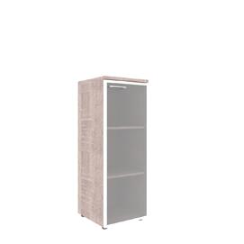 Офисная мебель Xten Шкаф колонка со стеклянной дверью в алюминиевой раме правый XMC 42.7(R) Дуб Сонома 432x432x1190
