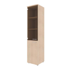 Офисная мебель Xten Шкаф колонка со стеклянной дверью в алюминиевой раме правый XMC 42.7(R) Белый 432x432x1190