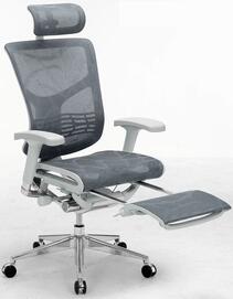 Эргономичное кресло Expert Star G с подставкой для ног RSTM01-G-GY Сетка серая 720x650x630