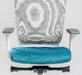 Эргономичное кресло Falto Trium (White) TRI-11WALM/GY-BL Спинка сетка серая/сиденье ткань синяя 770x640x380