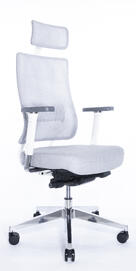 Анатомическое кресло Falto X-Trans (White) XTR-11WAL-AL-GY Серая ткань/сетка 770x640x380