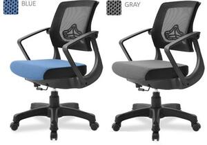 Эргономичное кресло SYNIF ROBO С-250 Black SY-1208-BK-BL Спинка сетка черная/сиденье ткань тёмно-синяя